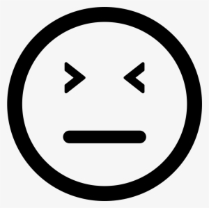 Emoticon Square Face With Closed Eyes And Straight - Icono De Tiempo Png