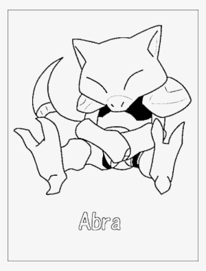 Abra Pokemon Coloring Page - Pokemon Abra Coloring