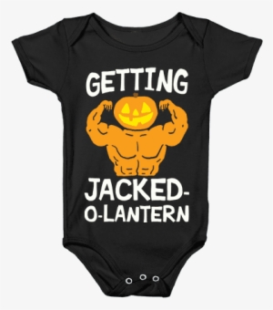 Getting Jacked O Lantern Baby Onesy - Baby Gaming