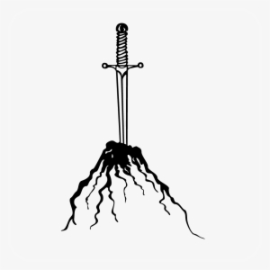 Excalibur Sword In Stone Decal - Sword In The Stone Png