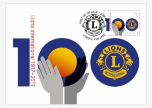 Centenary Of Lions Clubs International Maxicard - Lions Club 100 Years Stamp