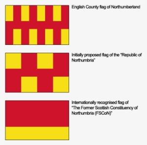 Disputed Flags Of The Scottish Republic Of Northumbria - Northumberland Independence