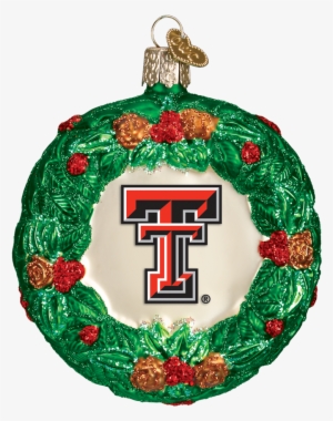 old world christmas texas tech wreath glass ornament - washington state cougars glass wreath ornament, green