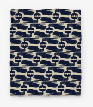 Vintage Nautical Whale Pattern Blanket - Patterned Blanket