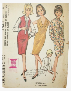 1960's Jumper, Dress, And Blouse Uncut Flea Market - 1960's Dresses