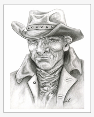 Cowboy Drawing Posters Picture Of Old Cowboy Face Contains - Cow Boy Optical Illusion