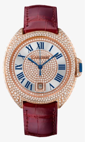 Clé De Cartier Watch40 Mm, 18k Pink Gold, Leather, - Cartier Cle De 40mm Women's Watch Wjcl0037