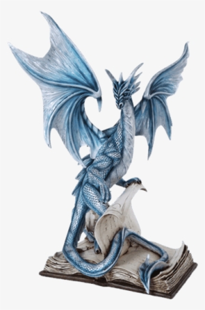 Dragon Spell Book Statue - Dragon On A Book Statue