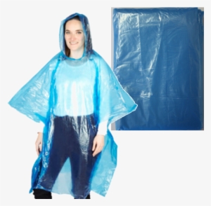 Adult Blue Rain Poncho Box Of - Blue Rain Poncho