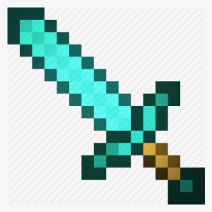 Minecraft Vector - Minecraft Diamond Sword Icon