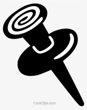 Push Pins Royalty Free Vector Clip Art Illustration - Cartoon Pin