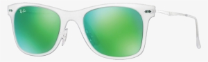 Sunglasses - Ray-ban Wayfarer Light Ray Rb4210 646/3r (transparent-silver/green