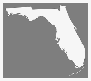 Florida "plain Frame" Style - Cut Out Of Florida