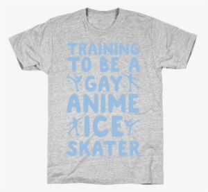 training to be a gay anime ice skater white print mens - if you walk a mile in my shoes t-shirt: funny t-shirt