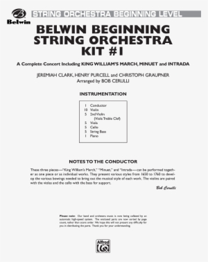 1 Thumbnail Belwin Beginning String Orchestra Kit No - Dance In The Fields Of Glory