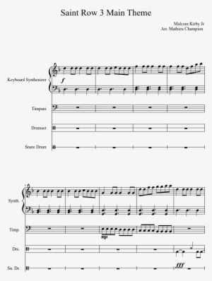 Saint Row 3 Main Theme Sheet Music Composed By Malcom - Sheet Music