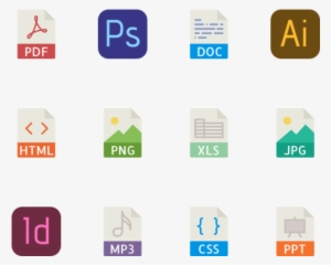 40 File Types Color Icons Logo - File Type Icons Svg