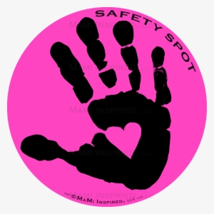 Safety Spot Kids Black Hand Color Background Car Magnet - Gloucester Road Tube Station