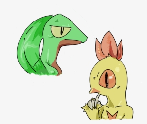 Grovyle And Combusken Sketch - Grovyle