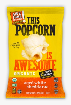 Aged White Cheddar Popcorn - Popcorn Is Awesome