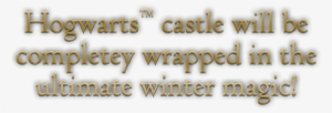 Hogwarts™ Castle Will Be Completey Wrapped In The Ultimate - Hogwarts School Of Witchcraft And Wizardry