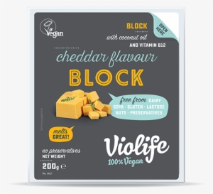 Cheddar Flavour Blocks 200g - Violife Cheddar Vegan Cheese Block (various)