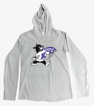 K-state Willie The Wildcat Logo Comfort Colors Hooded - Logo Chairs Ncaa Doubleheader Backsack; Kansas State