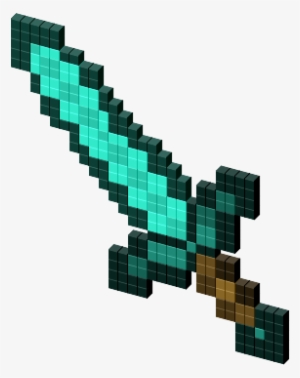 Minecraft Diamond Sword Png Diamond Sword Cursor - Minecraft 3d Diamond Sword