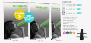 Economy Retractable Banner Stands - Mosquito 1500 Retractable Banner Stand 59"