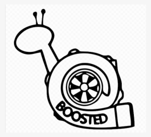 Boosted Snail Jdm Decal - Turbo Snail