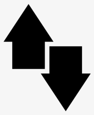 Up And Down Black Arrows Side By Side Vector - Arrow To Both Side Png