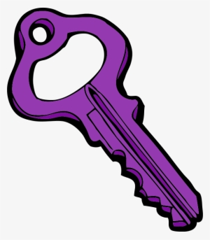 Key Clipart Purple - Clip Art Key