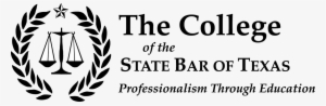 Black Txbarcollegelogo Png - Texas Bar College Logo Png