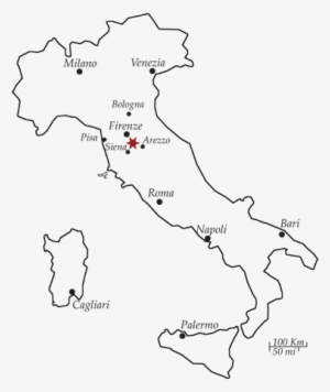 View On Google Maps - Map Of Italy Black And White