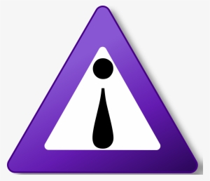 Open - Purple Caution Sign