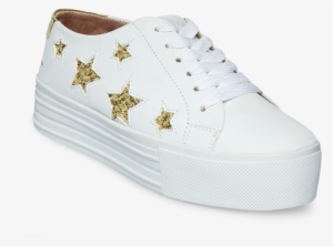 13-238 Tenis Blanco Con Estrellas Doradas - White