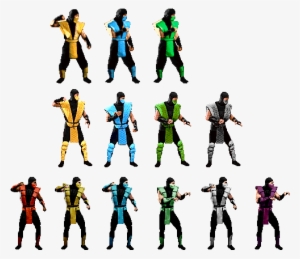 Also The Palette Swapped Ninjas Change Their Look In - Mortal Kombat Arcade Sprites