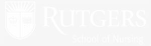 Rutgers Son Logo, White - Rutgers School Of Nursing Camden Logo