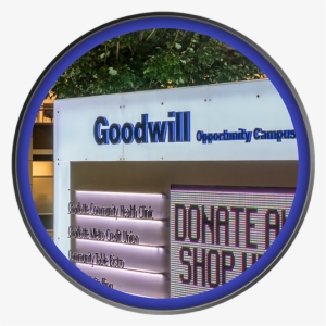 Custom Fabricated Light Box Monument Sign With Dimensional - Goodwill Opportunity Campus