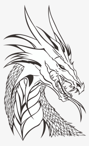 Dragon Stencil Tattoo Vector Images (over 200)