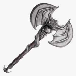 plastic dragon wing battle axe - dragon battleaxe