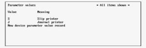 Parameter