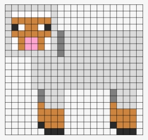 Minecraft Grey Sheep Perler Bead Pattern / Bead Sprite - Hama Beads Minecraft Sheep