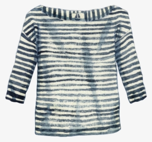 1296 × 1280 In Breton Jumper - Blue Striped Long Sleeve Shirt Men