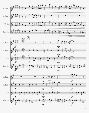 Ghost Fight Sheet Music Composed By Toby Fox - Saxophone