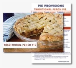 Traditional Peach Pie Recipe Card - Pastry