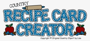 Recipe Card Creator - Card Word Clipart