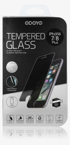 33mm Tempered Glass 2-way Privacy Screen Protector - Odoyo Glass Screen Protector For Iphone 8