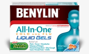 All‑in‑one® Cold And Flu Liquid Gels - Benylin All In One Cold And Flu Liquid Gels