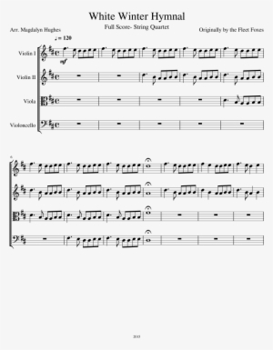 White Winter Hymnal- String Quartet - Sheet Music